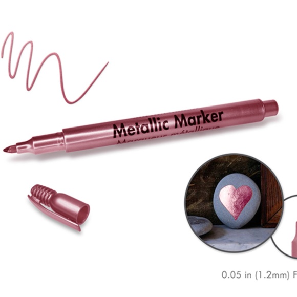 Rose Platinum Metallic Permanent Marker 1.2 mm, 0.05" Fine Point - Picture 1 of 4